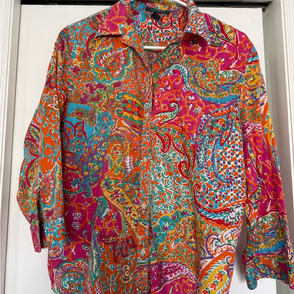 Ralph Lauren Colorful Paisley Button Down Shirt